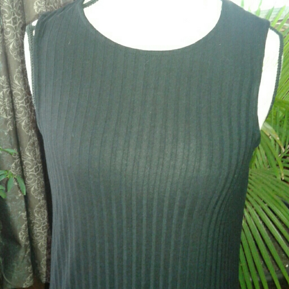 Black dress with high/low hem